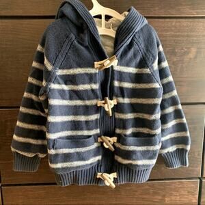 Baby Gap lined cardigan Size 3T navy stripes